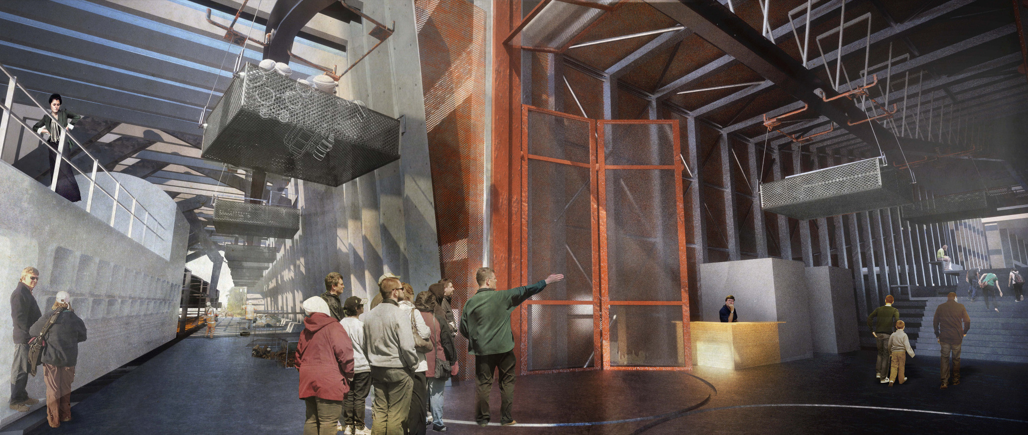 Research Center entrance and artifact unloading area